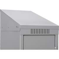 Clean Line Lockers, 2 -tier, Bank of 4, 48" x 18" x 82", Steel, Beige, Rivet (Assembled) D. Morneault & Fils