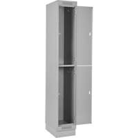Clean Line Lockers, 2 -tier, Bank of 4, 48" x 18" x 76", Steel, Grey, Rivet (Assembled) D. Morneault & Fils