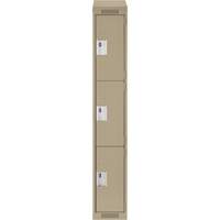 Casiers Clean Line, 3 niveaux, 12" x 18" x 78", Acier, Beige, Rivet (assembl&eacute;) D. Morneault & Fils