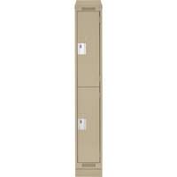 Casiers Clean Line, 2 niveaux, 12" x 18" x 82", Acier, Beige, Rivet (assembl&eacute;) D. Morneault & Fils