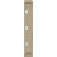Casiers Clean Line, 3 niveaux, 12" x 18" x 82", Acier, Beige, Rivet (assembl&eacute;) D. Morneault & Fils