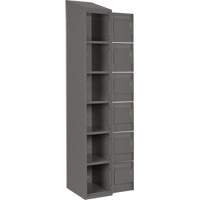 Clean Line Lockerette, 6 -tier, Bank of 4, 48" x 18" x 78", Steel, Charcoal, Rivet (Assembled) D. Morneault & Fils