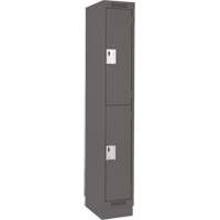 Casiers Clean Line, 2 niveaux, 12" x 18" x 76", Acier, Charbon, Rivet (assembl&eacute;) D. Morneault & Fils