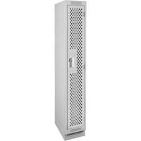 Casiers Clean Line, 12" x 18" x 76", Acier, Gris, Rivet (assembl&eacute;), Perfor&eacute; D. Morneault & Fils