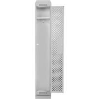 Clean Line Lockers, 12" x 18" x 82", Steel, Grey, Rivet (Assembled), Perforated D. Morneault & Fils