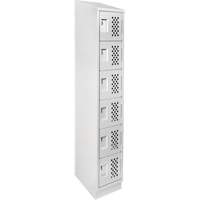 Petits casiers &eacute;conomiques assembl&eacute;s et perfor&eacute;s Clean Line, 6 niveaux, 18" x 72" x 12", Acier D. Morneault & Fils