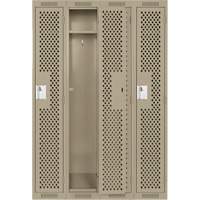 Casiers Clean Line, Bloc de 4, 48" x 12" x 72", Acier, Beige, Rivet (assembl&eacute;), Perfor&eacute; D. Morneault & Fils