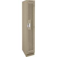 Casiers Clean Line, 12" x 15" x 76", Acier, Beige, Rivet (assembl&eacute;), Perfor&eacute; D. Morneault & Fils