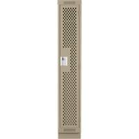 Casiers Clean Line, 12" x 15" x 76", Acier, Beige, Rivet (assembl&eacute;), Perfor&eacute; D. Morneault & Fils