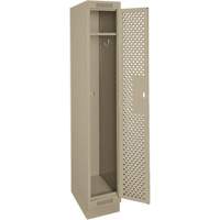 Casiers Clean Line, 12" x 15" x 76", Acier, Beige, Rivet (assembl&eacute;), Perfor&eacute; D. Morneault & Fils
