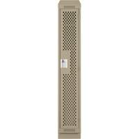 Clean Line Lockers, 12" x 12" x 82", Steel, Beige, Rivet (Assembled), Perforated D. Morneault & Fils
