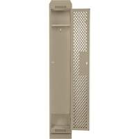 Clean Line Lockers, 12" x 12" x 82", Steel, Beige, Rivet (Assembled), Perforated D. Morneault & Fils