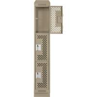 Casiers Clean Line, 3 niveaux, 12" x 18" x 82", Acier, Beige, Rivet (assembl&eacute;), Perfor&eacute; D. Morneault & Fils