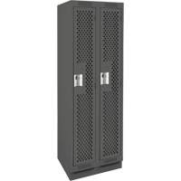 Casiers Clean Line, Bloc de 2, 24" x 15" x 76", Acier, Charbon, Rivet (assembl&eacute;), Perfor&eacute; D. Morneault & Fils