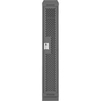 Clean Line Lockers, 12" x 12" x 82", Steel, Charcoal, Rivet (Assembled), Perforated D. Morneault & Fils
