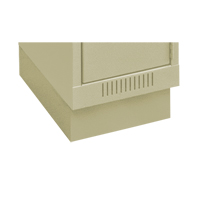 Base en retrait pour casiers &eacute;conomiques Clean Line, 1 Blocs, 4" lo x 12" la x 18" p, Beige, Acier D. Morneault & Fils