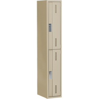 Casiers robustes Concorde, 2 niveaux, 12" x 18" x 72", Acier, Beige, Soud&eacute; (assembl&eacute;) D. Morneault & Fils