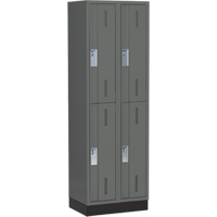 Casiers robustes Concorde, 2 niveaux, Bloc de 2, 24" x 18" x 76", Acier, Charbon, Soud&eacute; (assembl&eacute;) D. Morneault & Fils