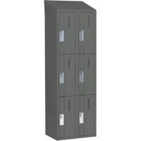 Casiers robustes Concorde, 3 niveaux, Bloc de 2, 24" x 18" x 78", Acier, Charbon, Soud&eacute; (assembl&eacute;) D. Morneault & Fils