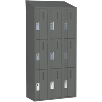 Casiers robustes Concorde, 3 niveaux, Bloc de 3, 36" x 18" x 78", Acier, Charbon, Soud&eacute; (assembl&eacute;) D. Morneault & Fils