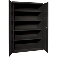 Armoires de rangement Hi-Boy profondes, Acier, 4 Tablettes, 72" h x 36" la x 24" P, Noir D. Morneault & Fils