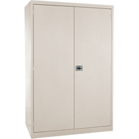 Armoires de rangement Hi-Boy profondes, Acier, 4 Tablettes, 72" h x 36" la x 24" P, Beige D. Morneault & Fils