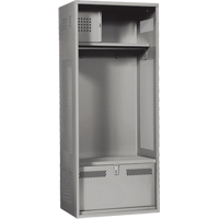 Casier pour &eacute;quipement, Acier, 24" la x 24" p x 72" h, Gris D. Morneault & Fils