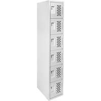 Petit casier perfor&eacute; Clean-Line, 6 niveaux, 15" x 72" x 12", Acier D. Morneault & Fils