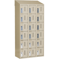 Concorde Heavy-Duty Lockers, 6 -tier, Bank of 3, 36" x 18" x 78", Steel, Beige, Welded (Assembled) D. Morneault & Fils