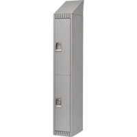 Lockers, 2 -tier, 12" x 18" x 82", Steel, Grey, Knocked Down D. Morneault & Fils