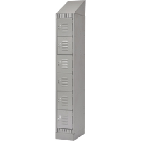 Lockers, 6 -tier, 12" x 18" x 86", Steel, Grey, Knocked Down D. Morneault & Fils