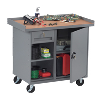 Mobile Workbench Cabinet, Laminate Surface D. Morneault & Fils