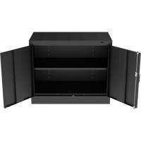 Standard Desk-High Cabinet, Steel, 30" H x 36" W x 18" D, Black D. Morneault & Fils