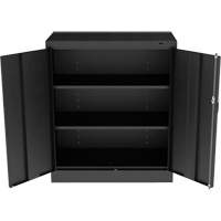 Standard Counter-High Cabinet, Steel, 2 Shelves, 42" H x 36" W x 18" D, Black D. Morneault & Fils