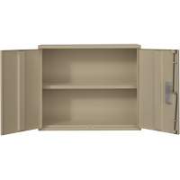 Armoire murale, Acier, 2 Tablettes, 30" h x 36" la x 12" P, Beige D. Morneault & Fils