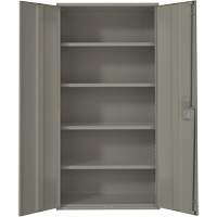 Armoire de rangement Hi-Boy, Acier, 4 Tablettes, 72" h x 36" la x 18" P, Gris D. Morneault & Fils