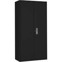Armoire de rangement Hi-Boy, Acier, 4 Tablettes, 72" h x 36" la x 18" P, Noir D. Morneault & Fils