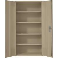 Armoire de rangement Hi-Boy, Acier, 4 Tablettes, 72" h x 36" la x 18" P, Beige D. Morneault & Fils