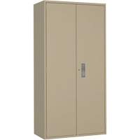 Armoire de rangements combin&eacute;s, Acier, 6 Tablettes, 72" h x 36" la x 18" P, Beige D. Morneault & Fils