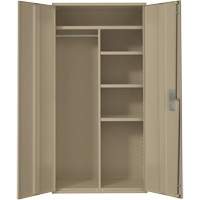 Armoire de rangements combin&eacute;s, Acier, 6 Tablettes, 72" h x 36" la x 18" P, Beige D. Morneault & Fils