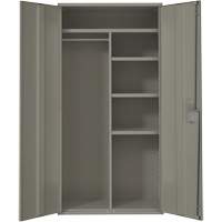 Armoire de rangements combin&eacute;s, Acier, 6 Tablettes, 72" h x 36" la x 18" P, Gris D. Morneault & Fils