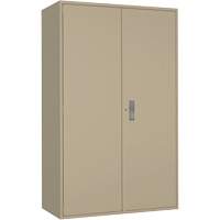 Armoire de rangement Hi-Boy tr&egrave;s large, Acier, 4 Tablettes, 72" h x 48" la x 24" P, Beige D. Morneault & Fils