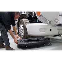 Bac de vidange d'huile pour camion &agrave; profil bas avec couvercle D. Morneault & Fils