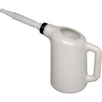 Oil Dispenser with White Spout, Plastic, 6 qt Capacity D. Morneault & Fils