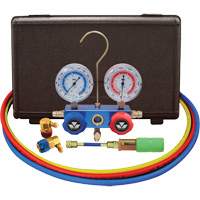 Automotive R134A 2-Way Manifold Gauge Set with Mini Dye Injector D. Morneault & Fils