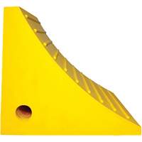 Wheel Chock, Polyurethane, Yellow, 15-1/4" W x 12-1/8" D x 10-3/4" H D. Morneault & Fils