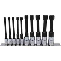Metric Hex Socket Bit Set with Reduced Shank, 10 Pieces, 1/4"/3/8" Drive Size D. Morneault & Fils