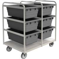 Mobile Tub Rack, Double-sided, 6 bins, 26" W x 36" D x 42" H D. Morneault & Fils