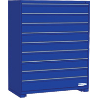 Armoire &agrave; tiroirs modulaire, 9 tiroirs, 24" la x 24" p x 60" h, Bleu D. Morneault & Fils