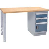 &eacute;tabli industriel, Porte a/combinaison de tiroirs, Cap 1000 lb, 36" la x 72" p, 34" h D. Morneault & Fils